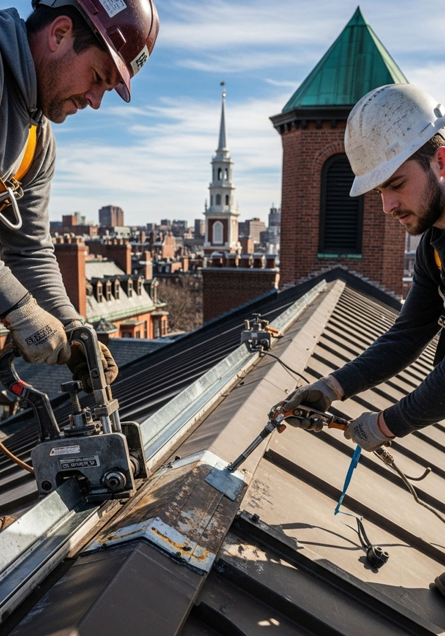 Metal Roofs Repaired in Boston