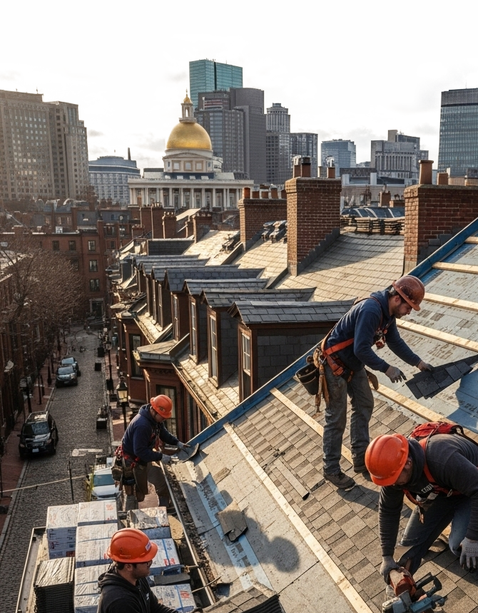Professional Roof Installation in Boston
