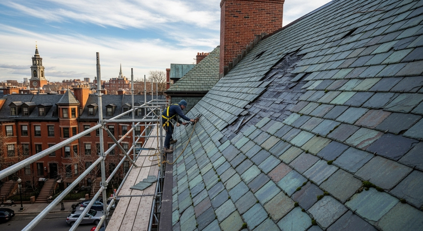 Slate Roof Repair in Boston
