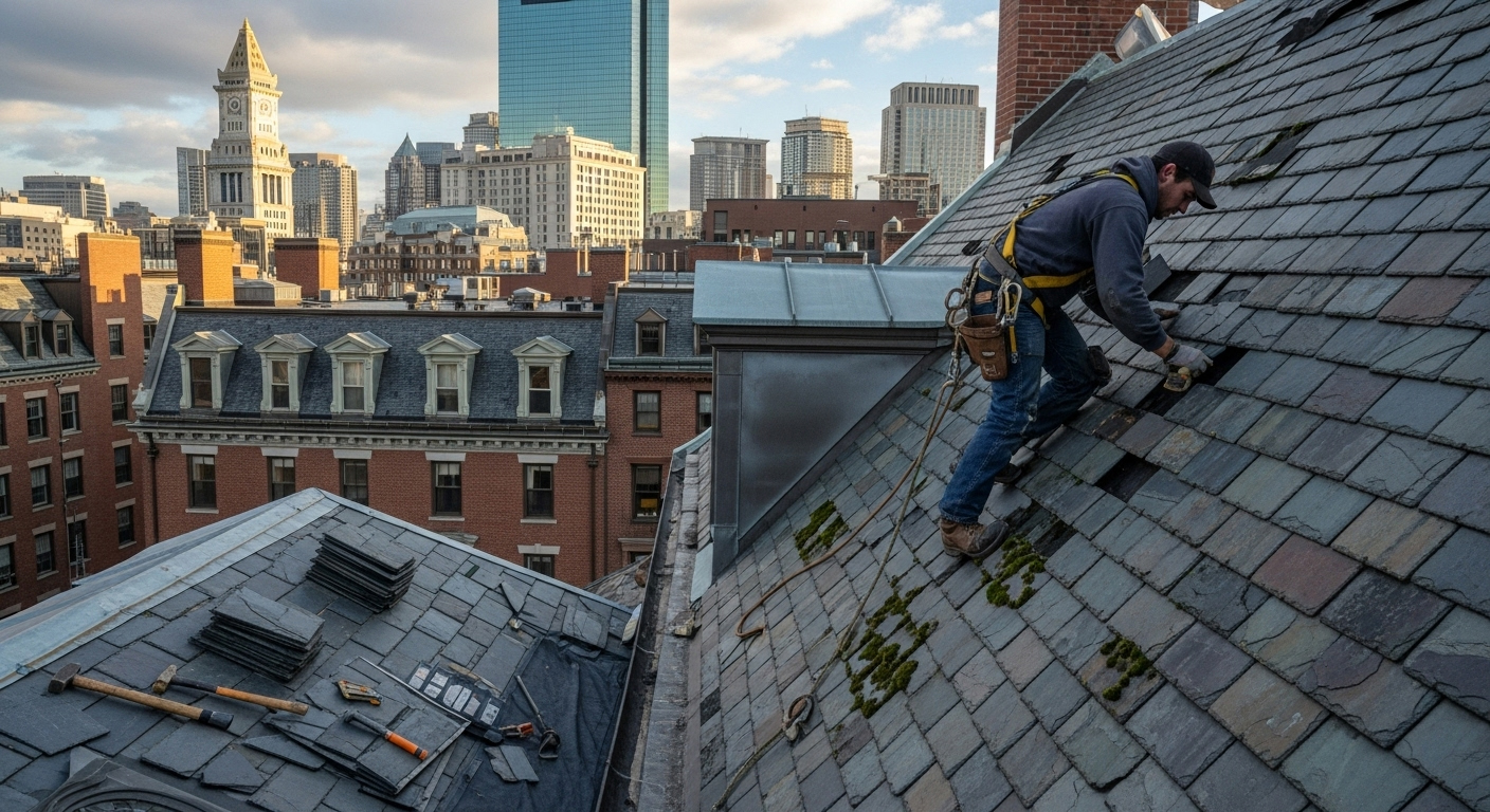 Slate Roof Repairs in boston