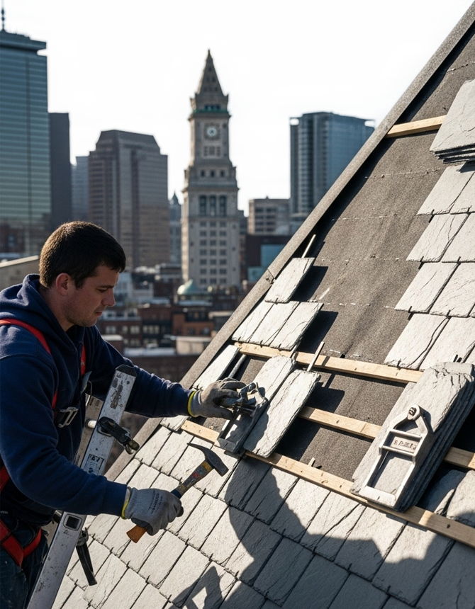 Slate Roofing Repairs in Boston
