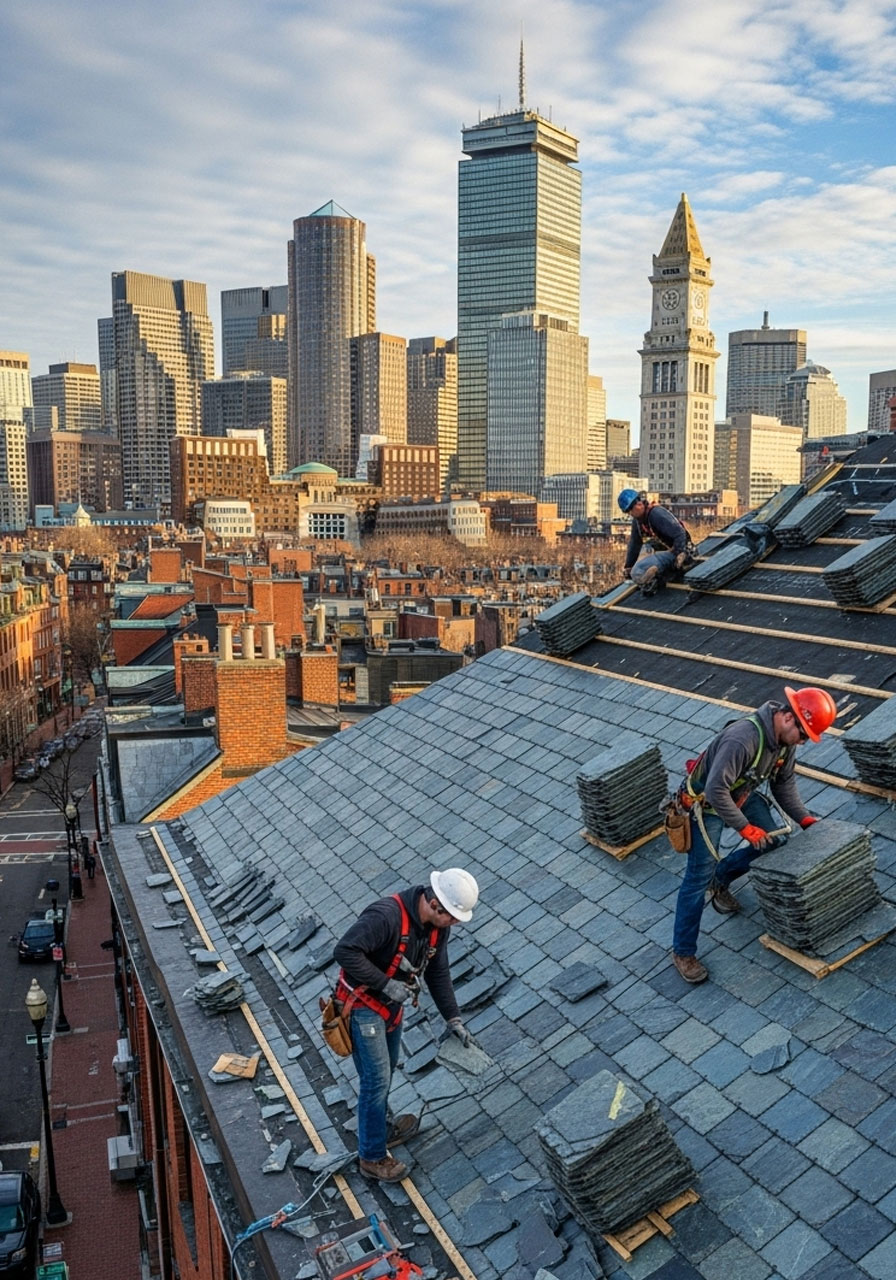 Slate Roofing Services in Boston